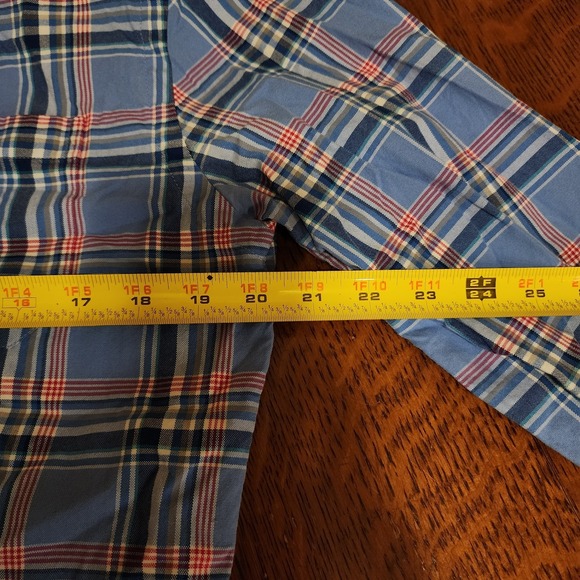 Southern Tide Slim Fit Blue & Red Plaid Shirt Size M Preppy Dapper Sophisticated - Picture 5 of 7